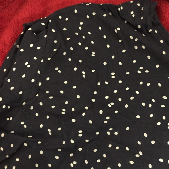 ZARA small navy blue top with white dot pattern - Picture 3 of 5